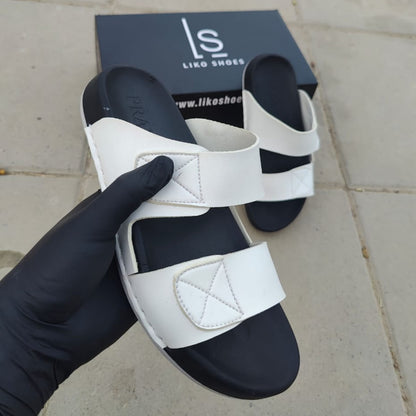 Liko Flexstep White Strap Chappal