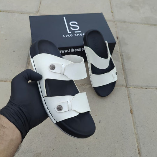 Liko Flexstep White Strap Chappal